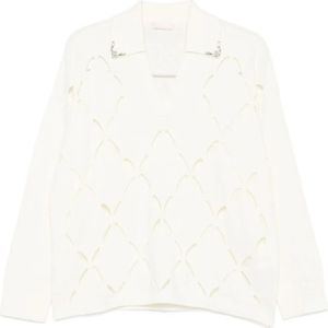 Liu Jo, Dames, Truien, Wit, Maat: S Wol,