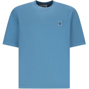 Stone Island, Heren, Tops, Blauw, Maat: L Jersey,
