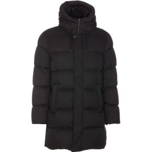 Herno, Heren, Mantels, Zwart, Maat: M Katoen,