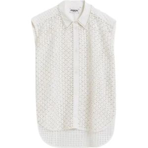 Essentiel Antwerp, Dames, Blouses & Shirts, Wit, Maat: M Katoen,