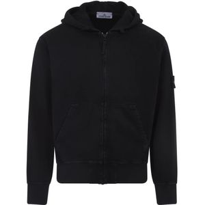 Stone Island - Casual Hoodie - Zwart - Heren
