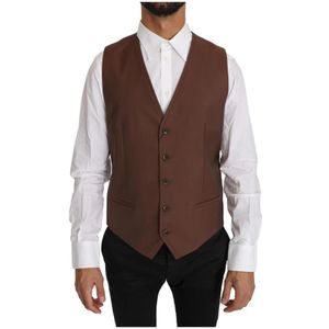 Dolce & Gabbana - Kostuum - Bruin - Formele Vest Slim Fit