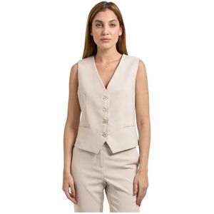 Fracomina, Dames, Jassen, Beige, Maat: XS Katoen,