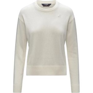 K-Way, Dames, Truien, Wit, Maat: M Katoen,