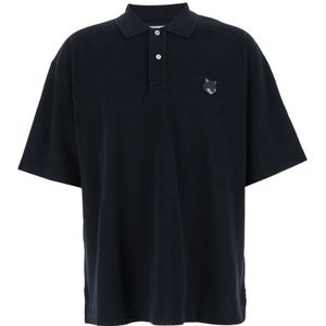 Maison Kitsuné, Heren, Tops, Zwart, Maat: M Katoen,