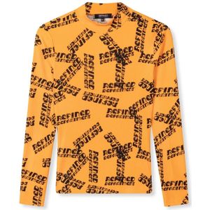 Refined Department Riley Tops T-shirts Dames - Shirt - Oranje