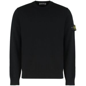 Stone Island, Heren, Truien, Zwart, Maat: M Katoen,