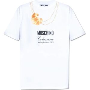 Moschino, Heren, Tops, Wit, Maat: S
