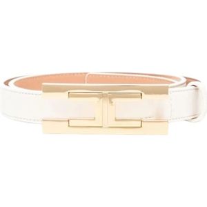 Elisabetta Franchi, Dames, Accessoires, Wit, Maat: S Katoen,