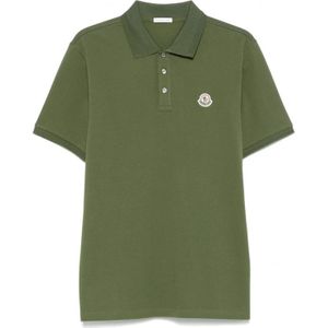 Moncler, Heren, Tops, Groen, Maat: S Katoen,