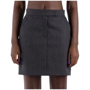 Max Mara, Dames, Rokken, Grijs, Maat: XS Wol,