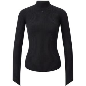 Courrèges - Turtleneck - Zwart - Coltrui