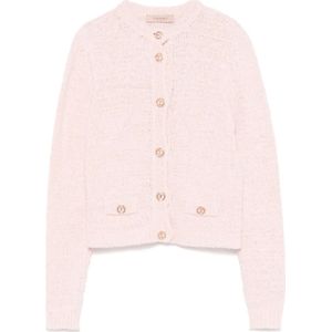 Twinset, Dames, Truien, Roze, Maat: XS Leer,