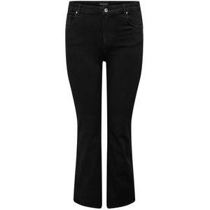 Carwilly - Flared Fit Jeans - High Waist - Plus Size
