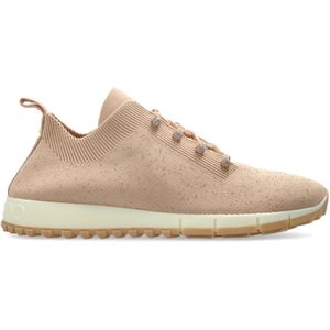 Jimmy Choo - Velles Sneakers - Beige - Gebreid Bovenwerk - Ademende Stof