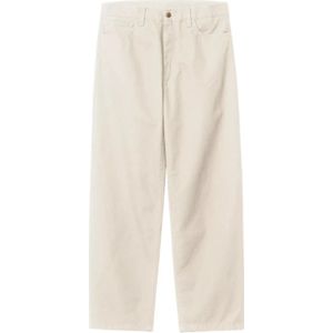 Carhartt Wip, Heren, Broeken, Beige, Maat: W28 Katoen,