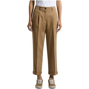 Peserico, Dames, Broeken, Bruin, Maat: XS Katoen,