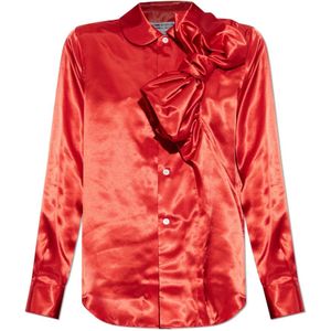 Comme des Garçons, Dames, Blouses & Shirts, Rood, Maat: XS Satijn,