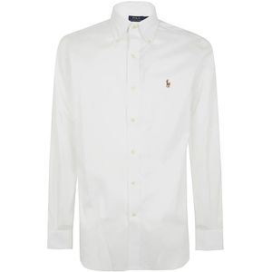 Polo Ralph Lauren, Heren, Overhemden, Wit, Maat: 4XL Katoen,