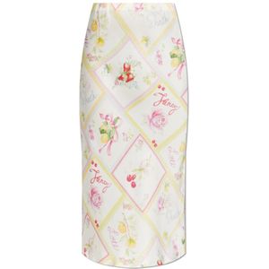 Loveshackfancy, Dames, Rokken, Veelkleurig, Maat: M Zijde,