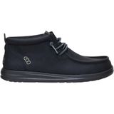 Hey Dude - Wally Mid Gripr Classic - Leren Schoen - Zwart - Halfhoge Boot