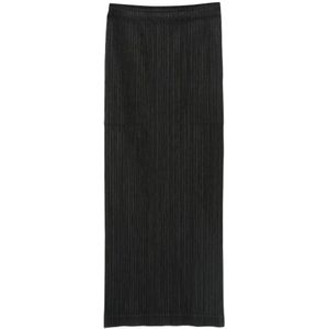 Issey Miyake, Dames, Rokken, Zwart, Maat: XL