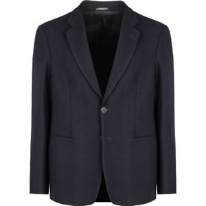 Giorgio Armani, Heren, Jassen, Blauw, Maat: XL Wol,