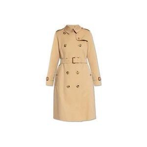 Burberry Katoenen trenchcoat , Beige , Dames , Maat: 4XS