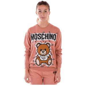 Moschino, Dames, Truien, Roze, Maat: 2XS