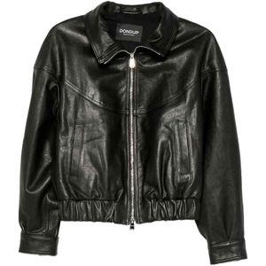 Dondup, Dames, Jassen, Zwart, Maat: XS Leer,