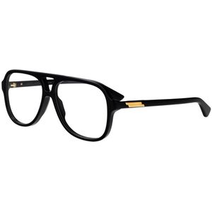 Bottega Veneta - Optical Frame - Zwart - Pilotenmodel - Acetaat