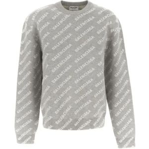 Balenciaga, Heren, Sweatshirts & Hoodies, Grijs, Maat: XS Katoen,