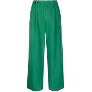 Proenza Schouler, Dames, Broeken, Groen, Maat: 2XS Nylon,
