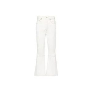 Jacquemus Flared Jeans , White , Dames , Maat: W28