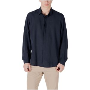 Antony Morato - Long Sleeve Collared Shirt - Blauw - Overhemd