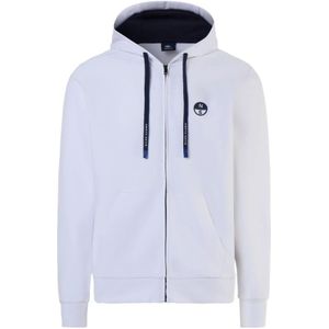 North Sails, Heren, Sweatshirts & Hoodies, Wit, Maat: 2XL Katoen,