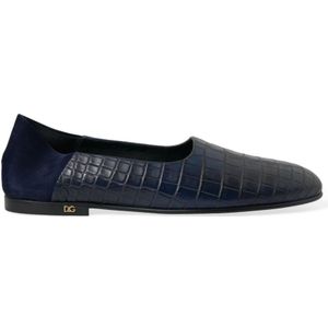 Dolce & Gabbana, Heren, Schoenen, Blauw, Maat: 45 EU Leer,
