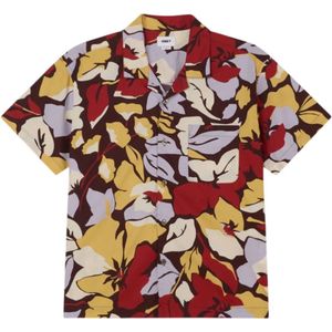 Obey, Heren, Overhemden, Bruin, Maat: S Viscose,