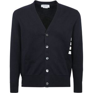 Thom Browne, Heren, Truien, Blauw, Maat: S Katoen,