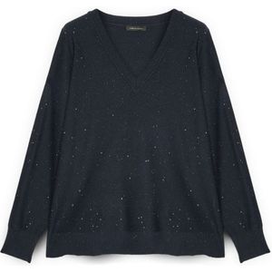 Fiorella Rubino, Dames, Truien, Blauw, Maat: M Nylon,