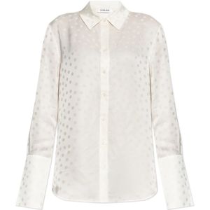 Anine Bing, Dames, Blouses & Shirts, Wit, Maat: L Viscose,