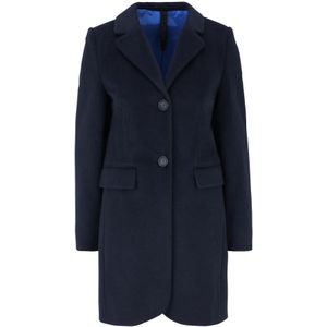 Betty Barclay, Dames, Mantels, Blauw, Maat: L Wol,
