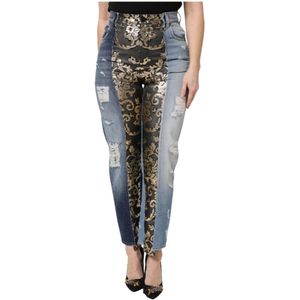 Dolce & Gabbana, Dames, Jeans, Veelkleurig, Maat: 2XS Denim,