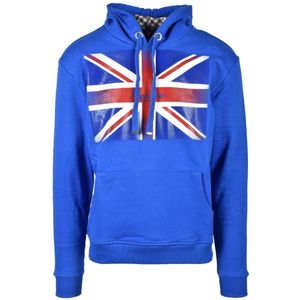 Aquascutum, Heren, Sweatshirts & Hoodies, Blauw, Maat: L Katoen,