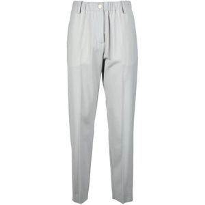 Alysi, Dames, Broeken, Blauw, Maat: L Wol,