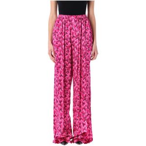 Balenciaga, Dames, Broeken, Roze, Maat: S Zijde,