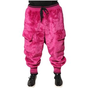 Dolce & Gabbana, Heren, Broeken, Roze, Maat: 3XL Acryl,