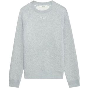 Zadig & Voltaire, Dames, Sweatshirts & Hoodies, Grijs, Maat: S