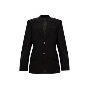 Balenciaga Wollen jas , Black , Dames , Maat: XS