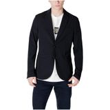 Armani Exchange - Blazer - Zwart - Katoen - Effen Patroon